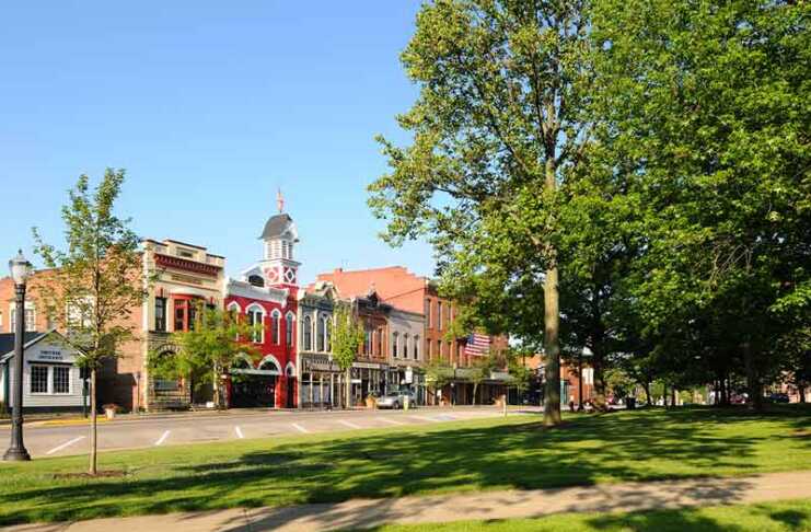 20 Best Things To Do In Saugatuck Michigan Saugatuck colourful buildings across from the park