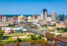 20 Louisiana Cities And Towns Where The Culture Is Impossible To Ignore Shreveport aerial view with bridge and river