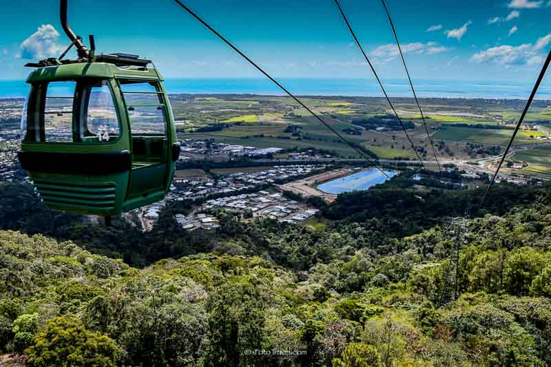 Kuranda Skyrail Rainforest Cableway, overlooking Cairns and the Coral Coast