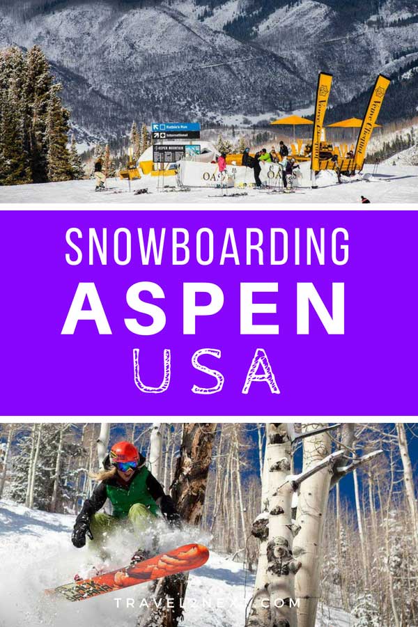 Snowboarding in Aspen, USA