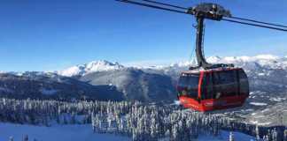 Whistler's Peak 2 Peak Gondola offers incredible views during a spring break in Canada