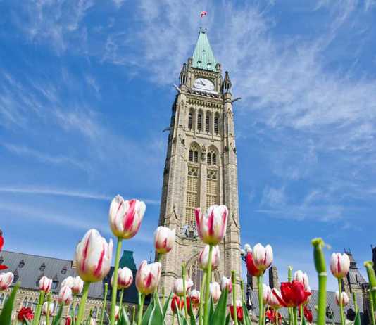 Spring in Canada Ottawa Parliament Hill