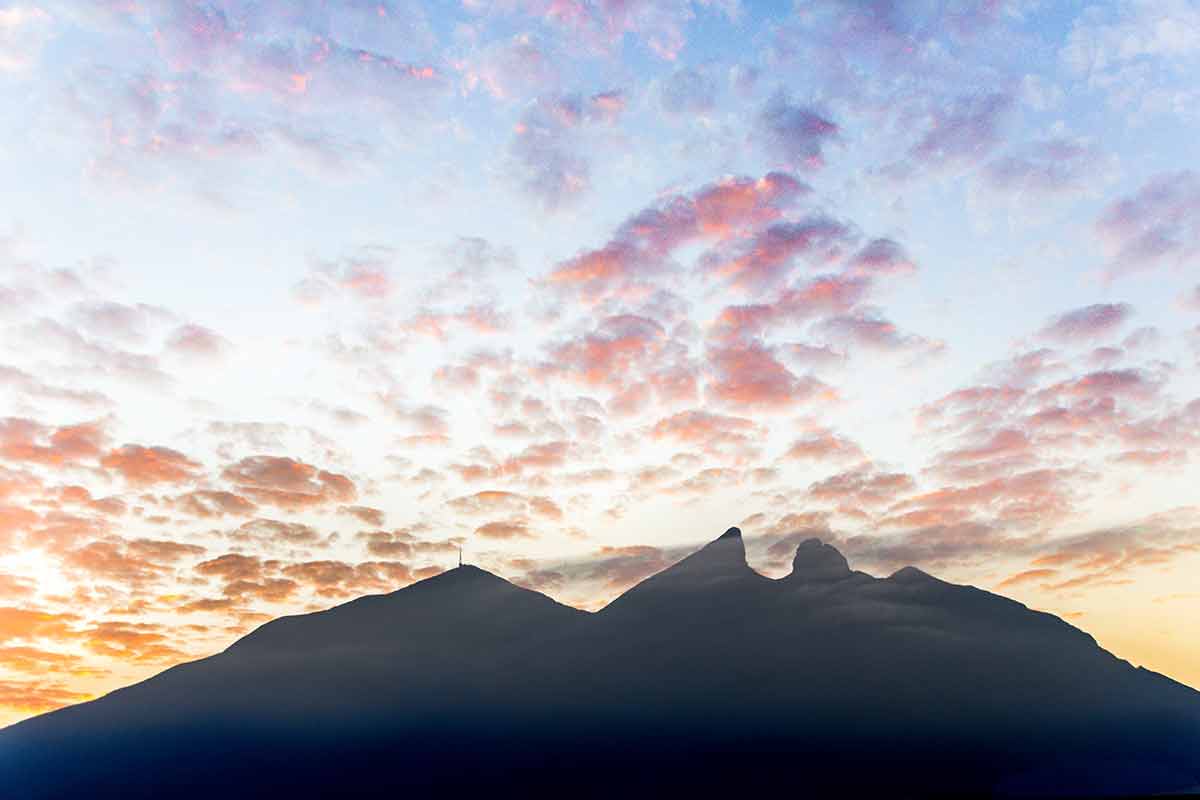 States of Mexico Monterrey mountain and clouds