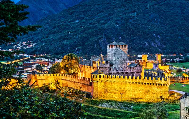 Swiss Castles montebello and castle grande are part of the Castles Of Bellinzona