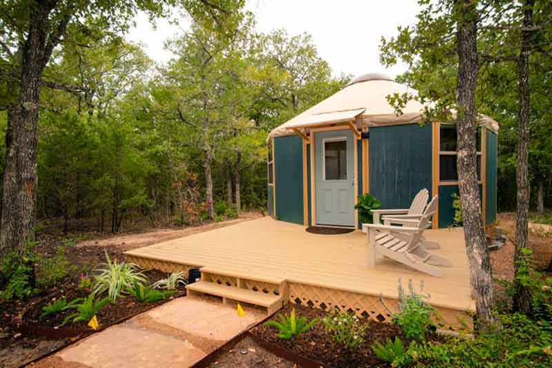 Texas glamping reserve at green leaf