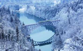 Things to do in Japan in winter First Tadami River Bridge