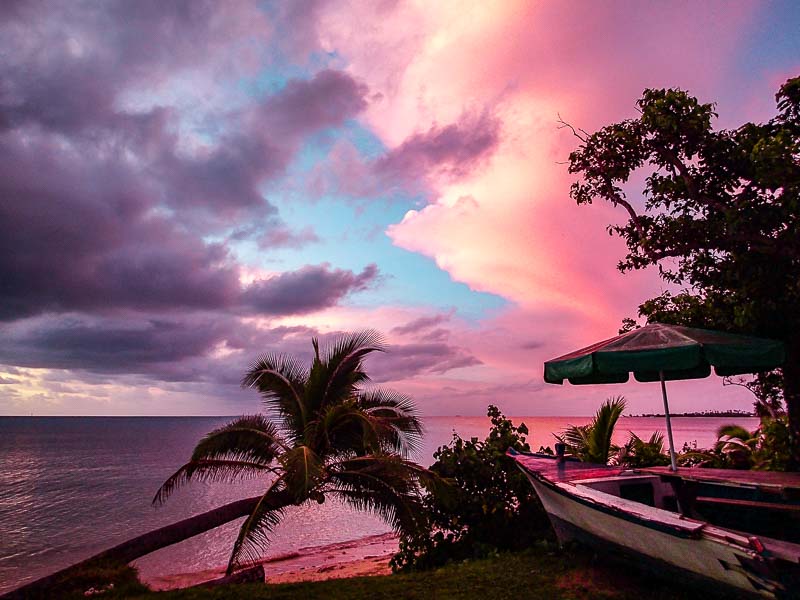 Stormy sunset at Ha'Apia Beach Resort Tonga