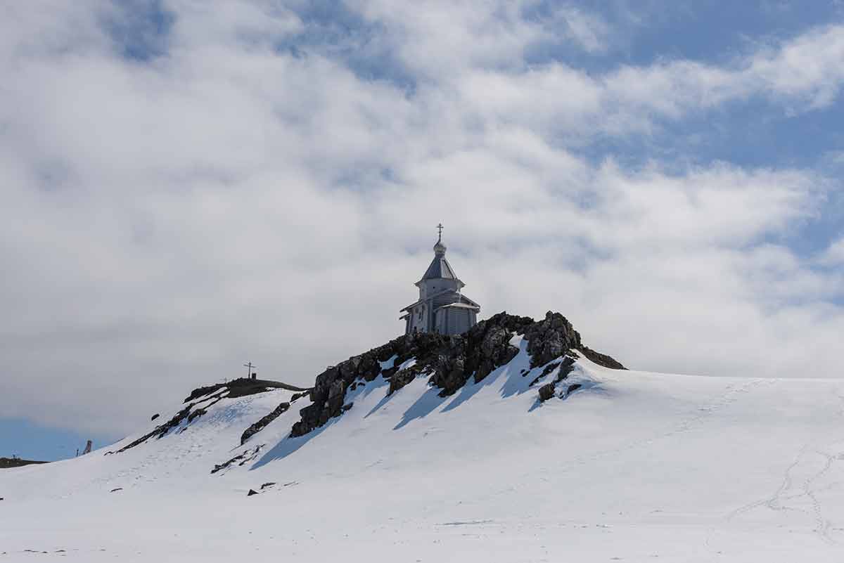 Trinity Church famous landmarks antarctica above a snowy ground