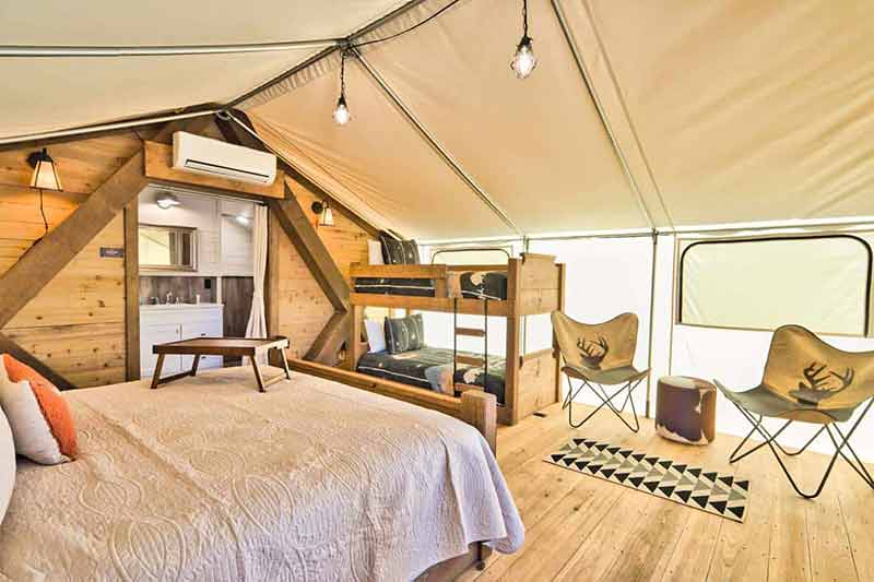 Verde Ranch Resort arizona glamping internal of family tent