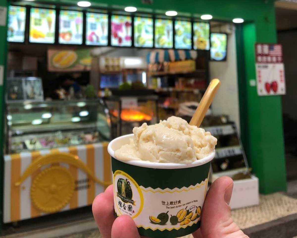 What to eat in Macau like a local? Durian Garden has the best durian ice cream