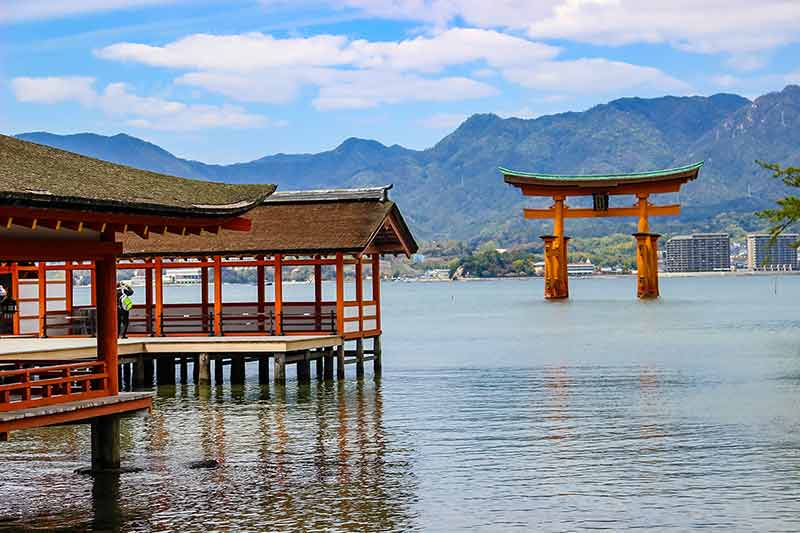 The Floating Torii Gate Of Itsukushima Shrine