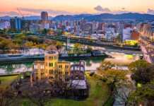 Where to stay in Hiroshima without making a costly mistake Hiroshima Peace Memorial view from above.
