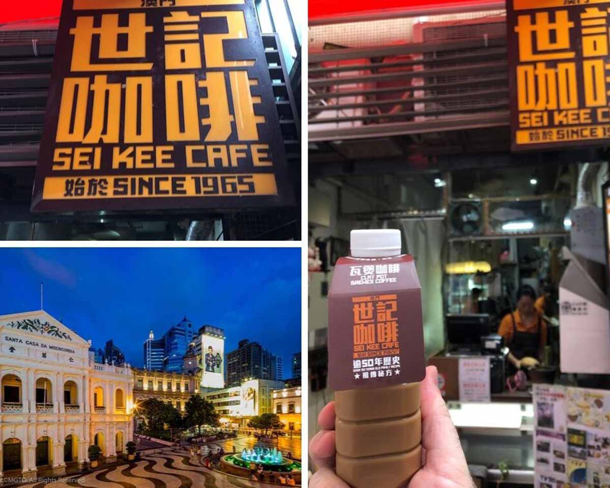 What to eat in Macau like a local? Try the food Sei Kee Cafe and wash it down with a local coffee.