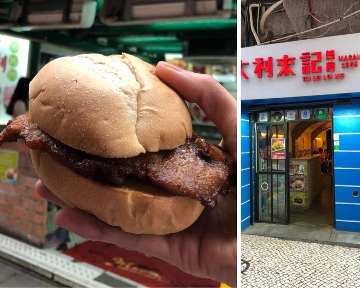 Wondering what to eat in Macau? Try the pork chop buns at Tai Lei Loi Kei
