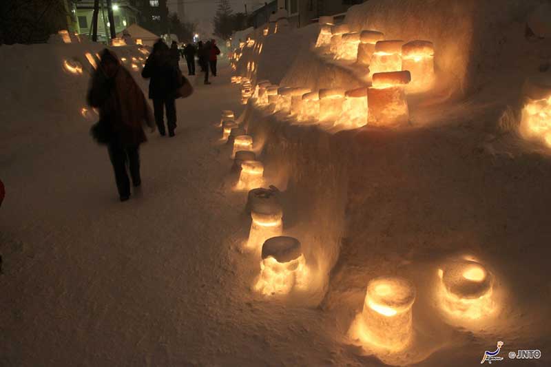 Japan Otaru Snow Light Path Festival