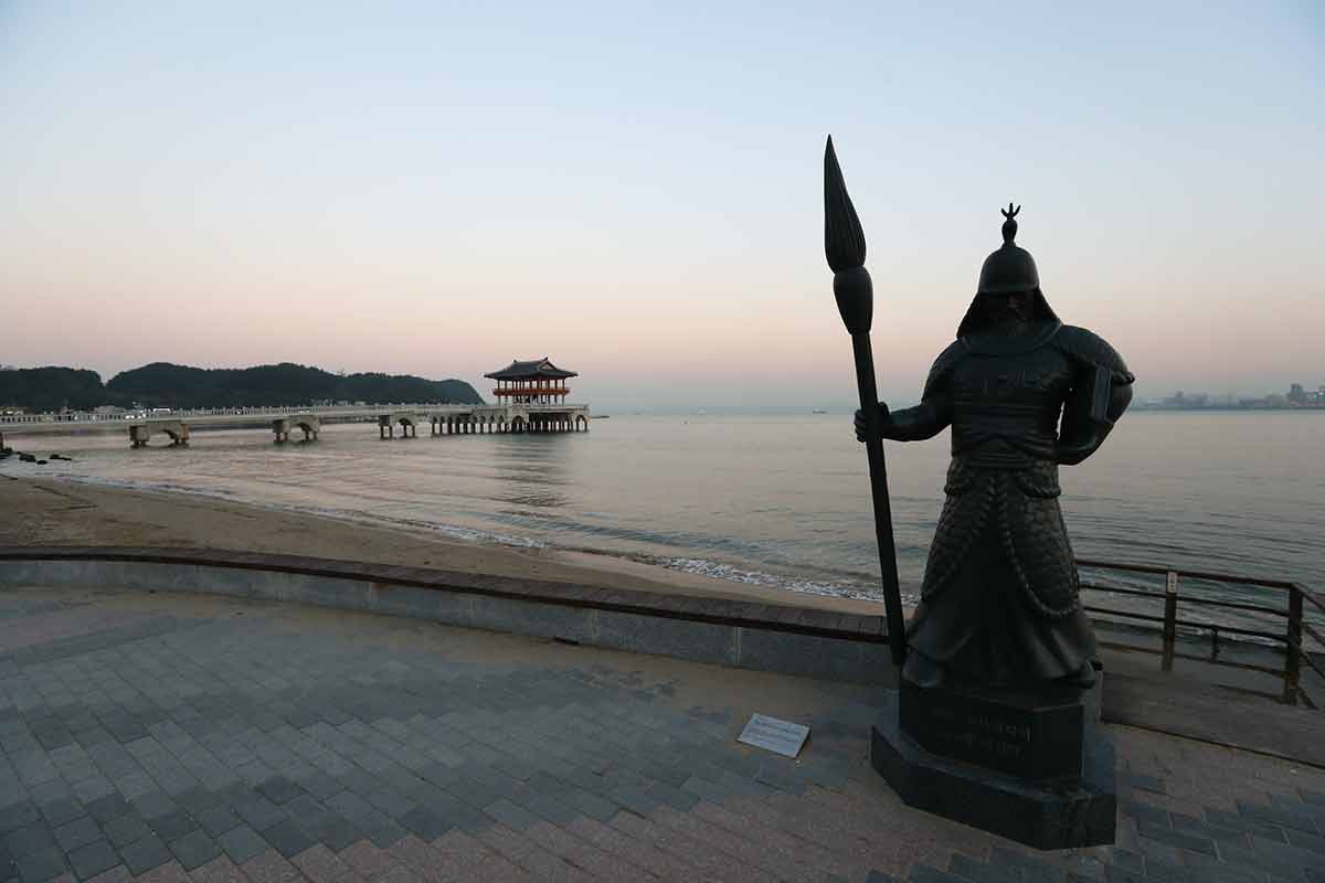 Yeongiljeong Pavilion and beach in South Korea