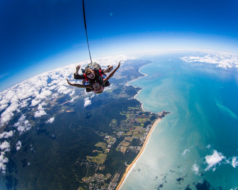 things to do in Queensland for an adrenalin rush is skydiving onto the beach