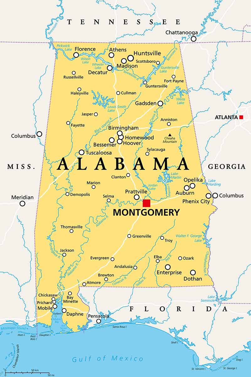 alabama cities map