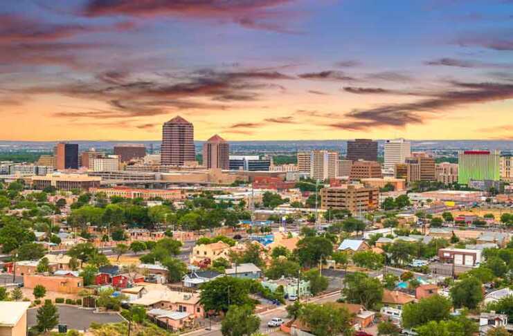 20 Things To Do In Albuquerque That Go Beyond Balloons albuquerque nm aerial view at sunset