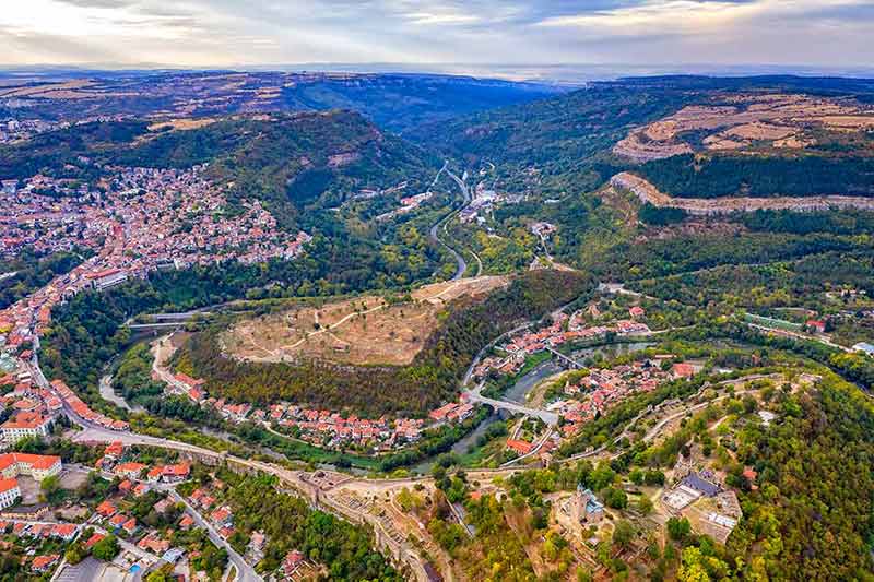 Aerial View Of The Veliko Tarnovo And Tsarevets