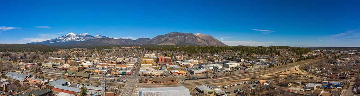 aerial view of flagstaff
