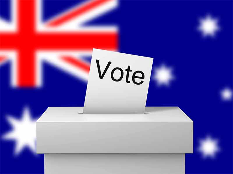 australian quiz questions ballot box with flag in background