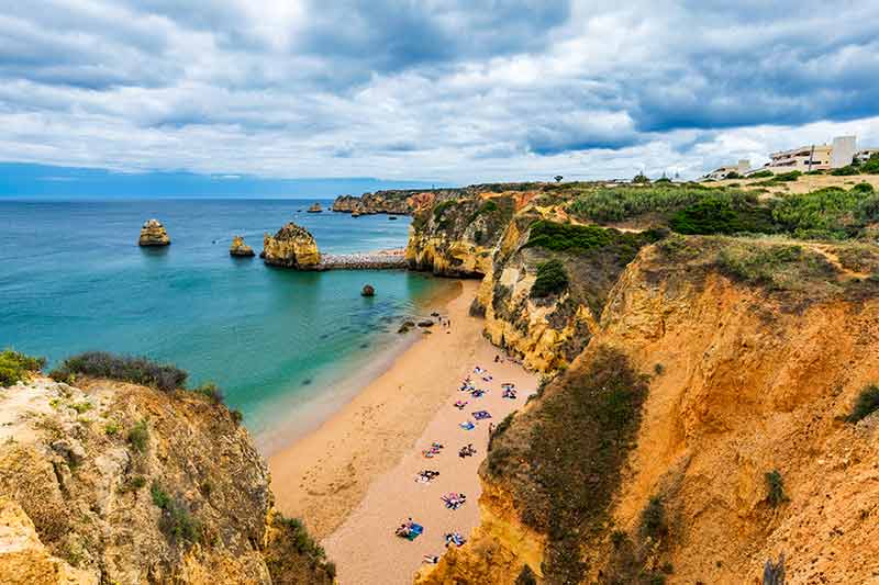 beaches algarve portugal praia dona ana