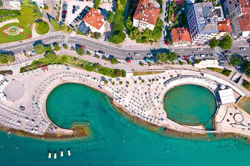beaches croatia beach aerial view
