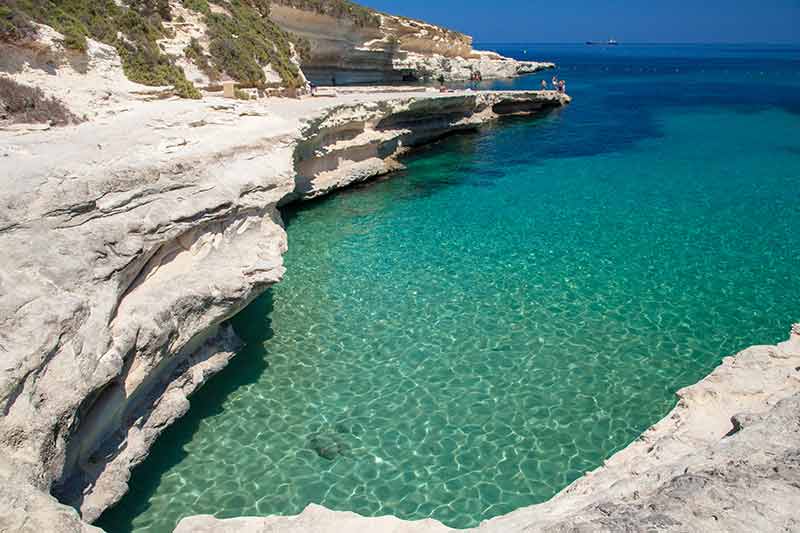 beaches in malta st peter's pool