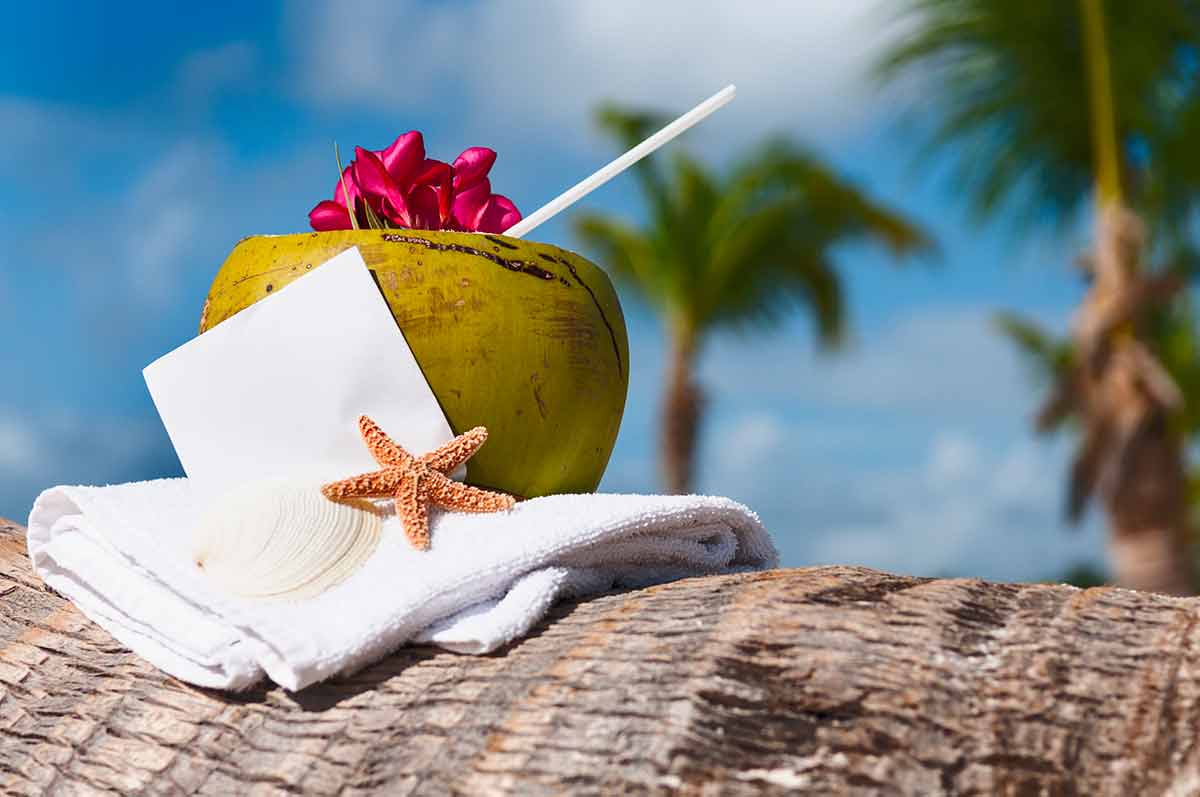 beaches turks and caicos restaurants Coconut cocktail starfish tropical Caribbean beach refreshment