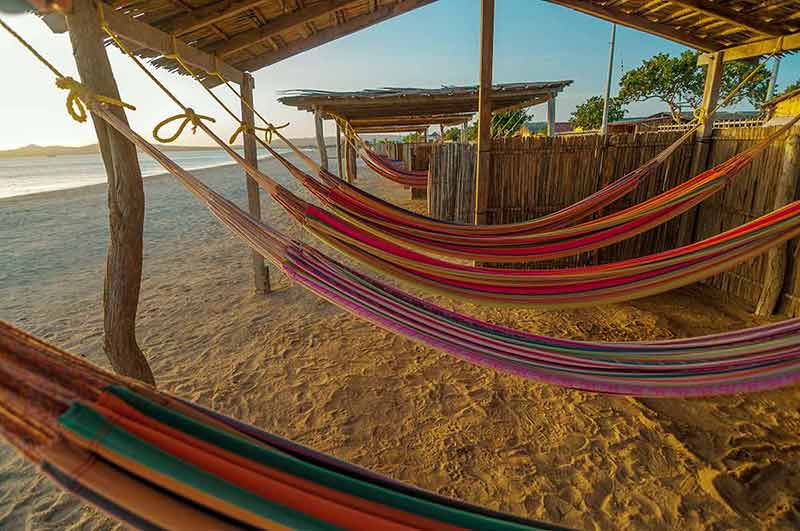 beautiful beaches in colombia - Colorful hammocks