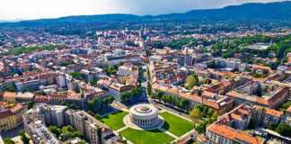 20 Gorgeous Croatian Cities And Towns You’ll Want To Visit Before Everyone Else Does Zagreb Aerial. The Mestrovic Pavillion And Town Of Zagreb Aerial View