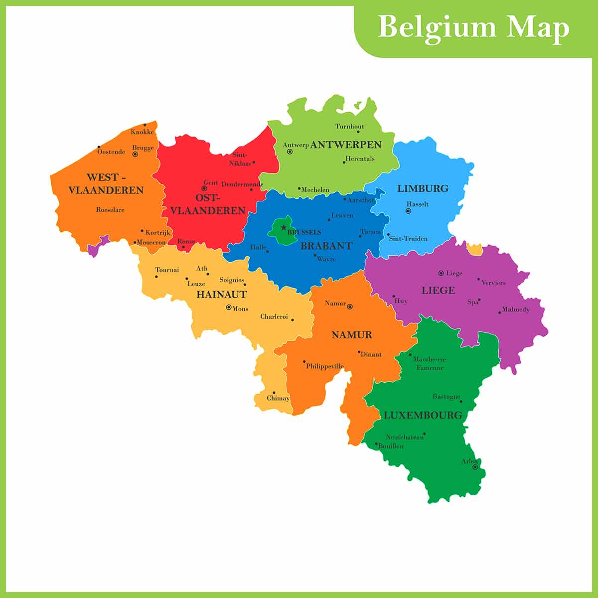 belgium cities map