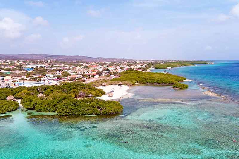 best aruba beaches aerial view of beach and city