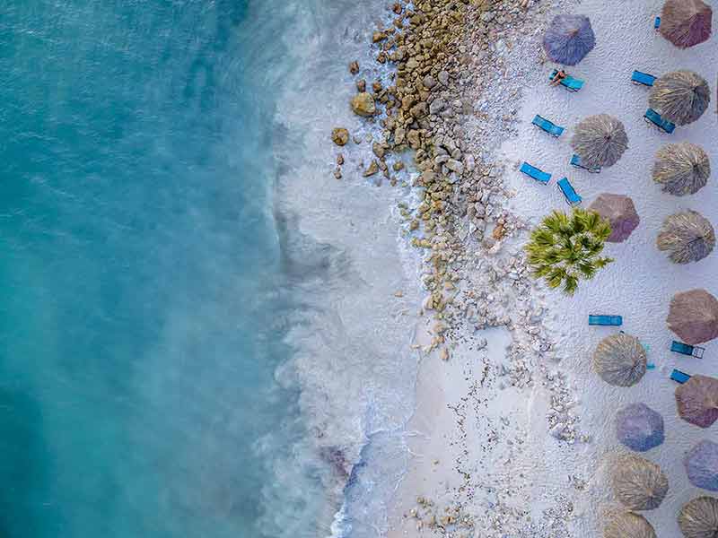 best beaches aruba aerial view