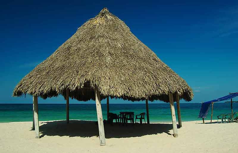 best beaches in colombia Playa Blanca beach hut