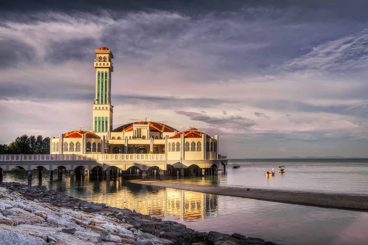 best beaches in malaysia dramatic sky over the mosque