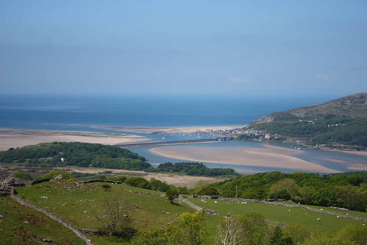 best beaches in north wales Barmouth Beach aerial