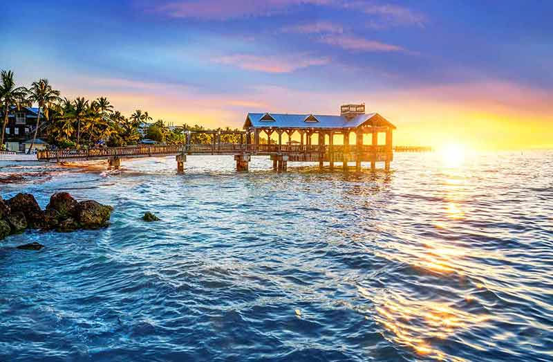best beaches in the keys florida sunset at the pier
