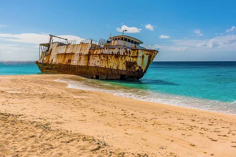 best beaches in turks and caicos shipwreck on the beach