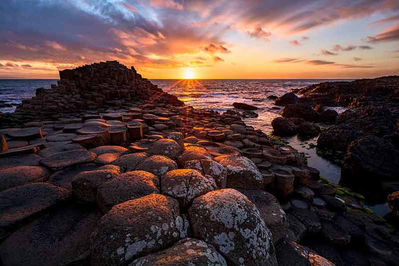 best beaches uk sunset on the rocks