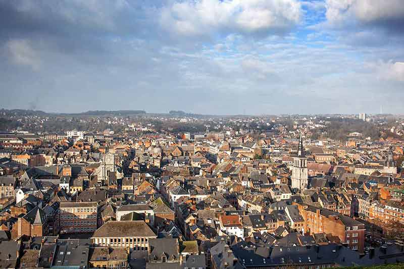 Cityscape Of Namur aerial view