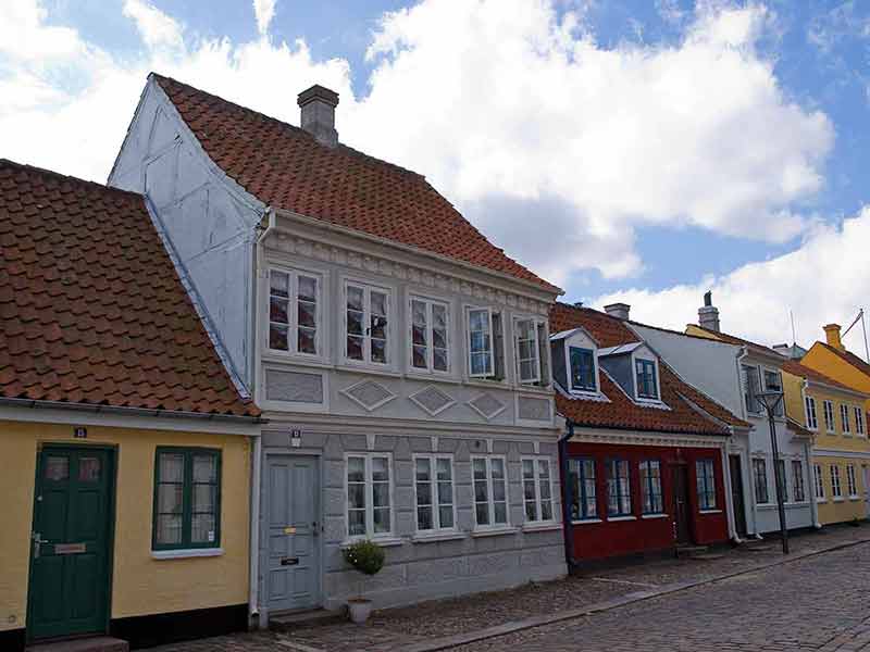 Old Style Danish Houses Odense Denmark