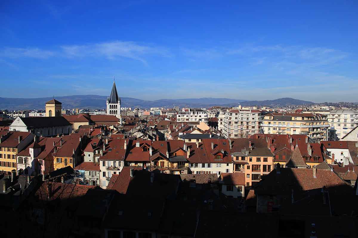 Annecy city panorama