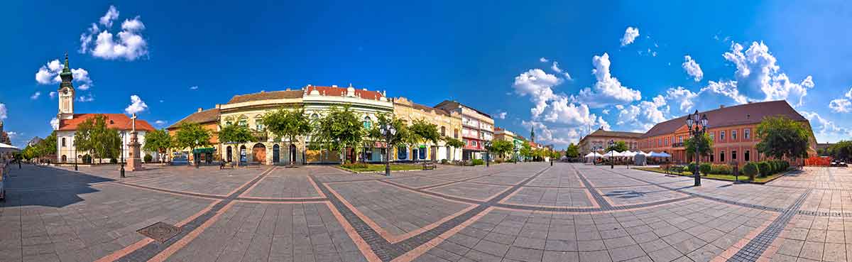 Town Of Sombor Square And Architecture Panoramic View