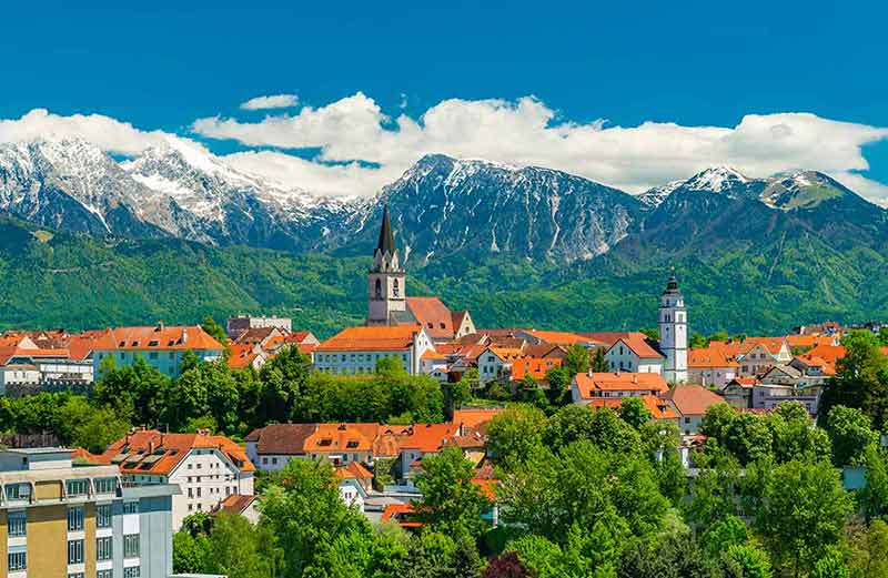Picturesque View Of The Ancient Slovenian Town Of Kranj