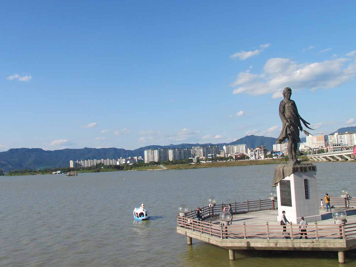 The Statue Of Soyanggang Cheonyeo(Virgin) In Chuncheon