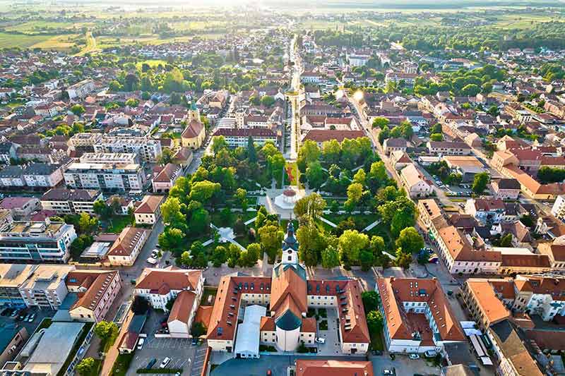 Town Of Bjelovar Aerial View
