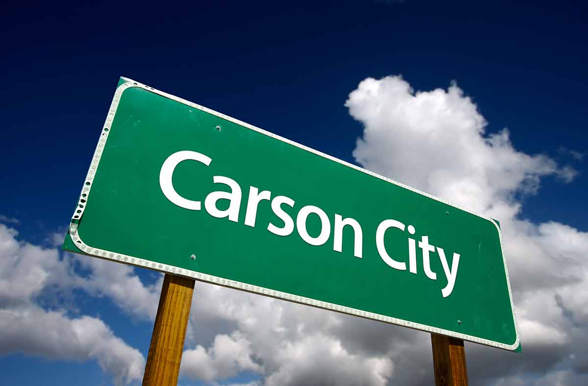 Carson City Green Road Sign