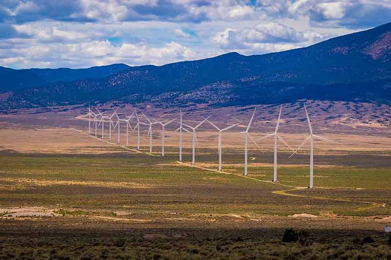 Wind turbines at Spring Valley Wind Farm